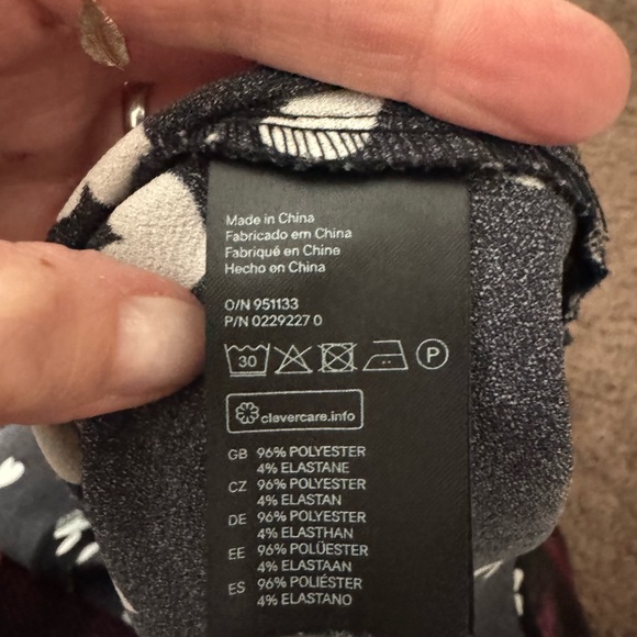 2 FOR $20 H&M Black White Heart Print Fit Flare Dress Sleeveless A Line Size 10 - Picture 4 of 6